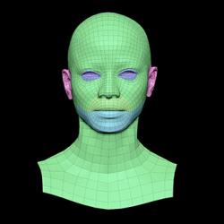 Retopologized 3D Head scan of Bshara Henry SubDivision