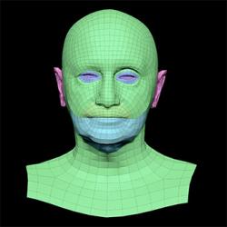 Retopologized 3D Head scan of Raylee Burns SubDivision