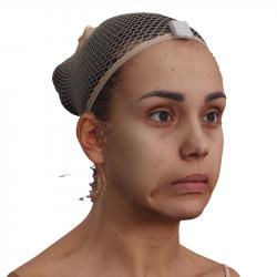 Head Woman 3D Phonemes And Emotions Hispanic