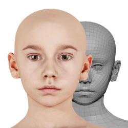 Retopologized 3D Head scan of Doroteya