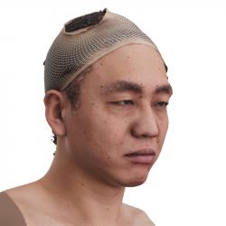 Head Man Asian 3D Phonemes And Emotions