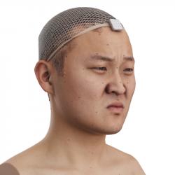 Head Man Asian 3D Phonemes And Emotions