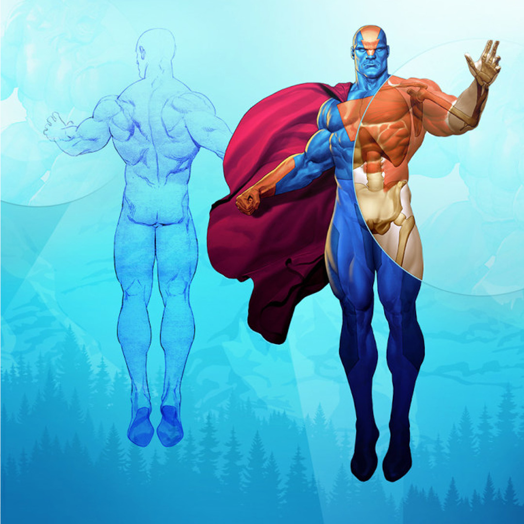 Illustration for Comics: Anatomy of a Superhero